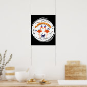 Poster Flamingoween Vintage (Cuisine)