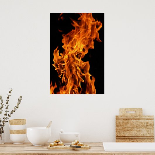 Poster Flamme (Cuisine)