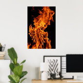 Poster Flamme (Bureau à domicile)