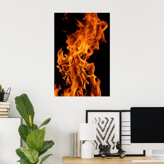 Poster Flamme (Bureau à domicile)