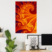 Poster Flamme (Bureau à domicile)