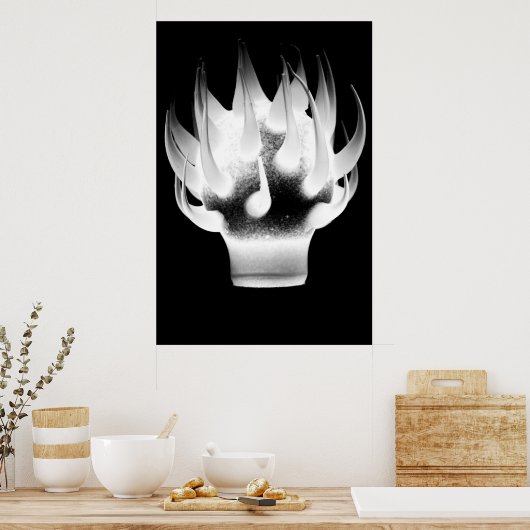 Poster Flamme blanche (Cuisine)