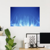 Poster Flamme bleue (Bureau à domicile)