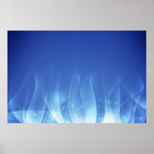 Poster Flamme bleue