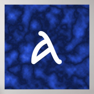Poster Flamme bleue