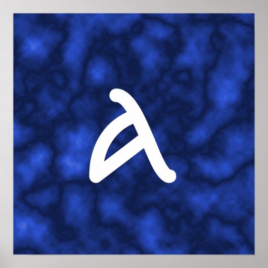 Poster Flamme bleue (Devant)