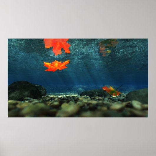 Poster Flamme dans l'eau imprimer (Devant)