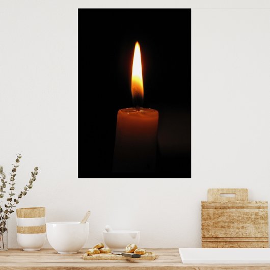 Poster flamme de bougie (Cuisine)