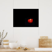 Poster - flamme de bougie rouge (Cuisine)