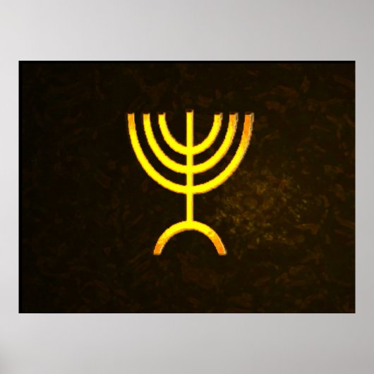 Poster Flamme de Menorah (Devant)
