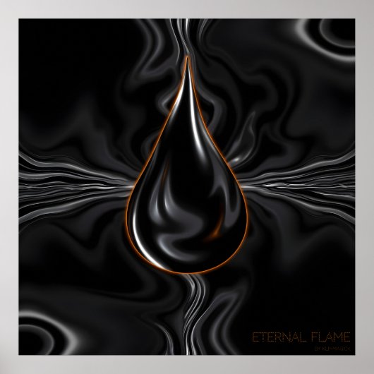 Poster Flamme Éternelle - Art Numérique Fantastique IA (Devant)