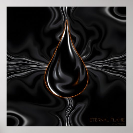 Poster Flamme éternelle - Imaginaire AI Art numérique (Devant)