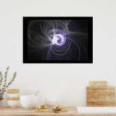 Poster Flamme fractale : Cercles de lumière (Cuisine)