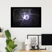 Poster Flamme fractale : Cercles de lumière (Bureau à domicile)