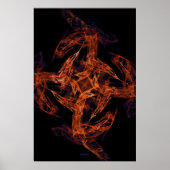 Poster flamme fractale : feu (Devant)