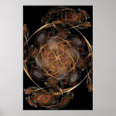 Poster flamme fractale : terre (Devant)