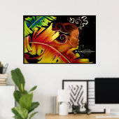 Poster Flamme I (Bureau à domicile)