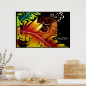 Poster Flamme I (Cuisine)