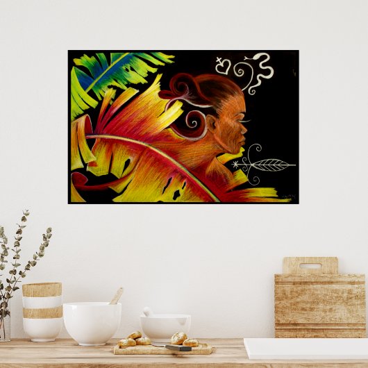 Poster Flamme I (Cuisine)