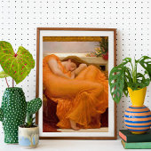 Poster Flamme Juin par Frederic Leighton Orange Fine Art