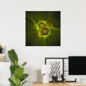 Poster 'Flamme légère Abstraite 110' (Bureau à domicile)