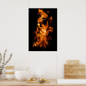 Poster Flamme orange (Cuisine)