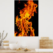 Poster Flamme orange (Cuisine)