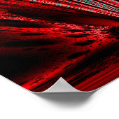 Poster Flamme - Rouge n Blanc Fractal (Coin)