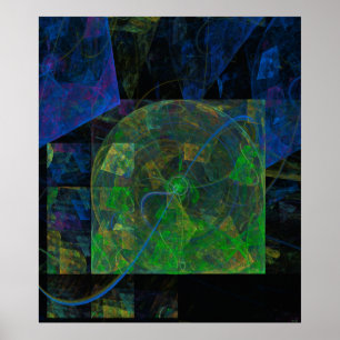 Poster Flamme Stereo Punk Fractale