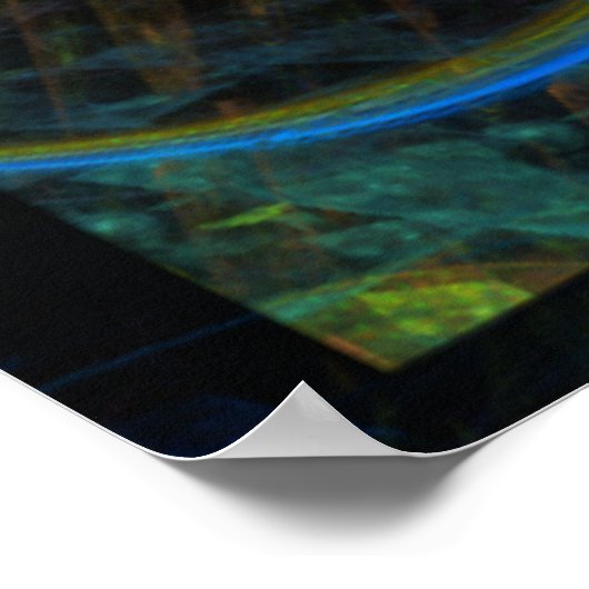 Poster Flamme Stereo Punk Fractale (Coin)