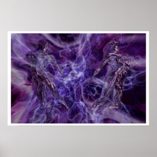 Poster Flamme violette