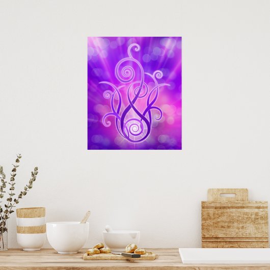Poster Flamme violette / Feu violet (Cuisine)