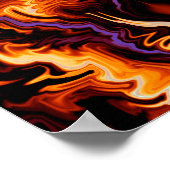 Poster Flammes Colorées Fractale (Coin)