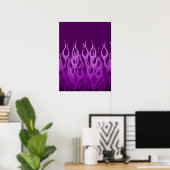 Poster Flammes de course violet cool Flames de broches (Bureau à domicile)