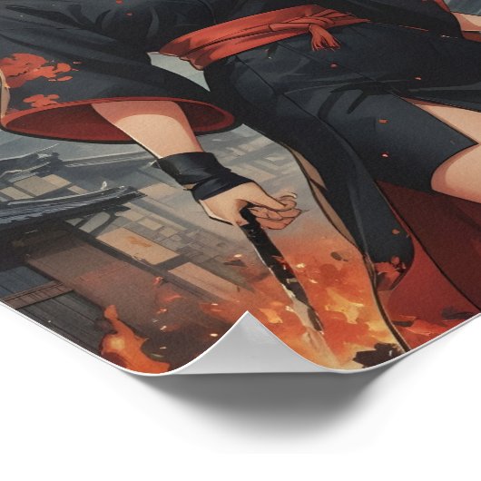 Poster flammes de détermination (Coin)