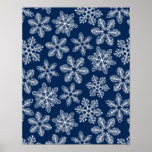 Poster Flammes de neige sur bleu foncé (Devant)