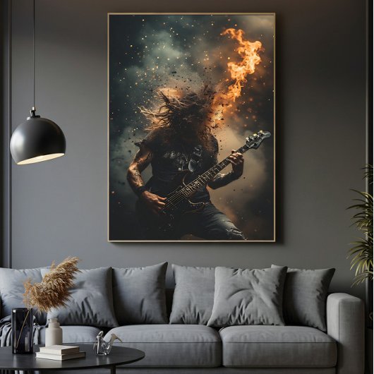 Poster Flammes de Rockstar