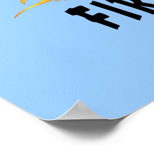 Poster Flammes des pompiers (Coin)