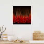 POSTER FLAMMES D'INCENDIE (Cuisine)
