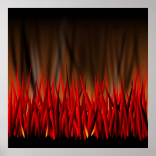 POSTER FLAMMES D'INCENDIE (Devant)