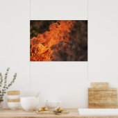 Poster Flammes Flammes Chaleur Photographie Art Imprimer  (Cuisine)