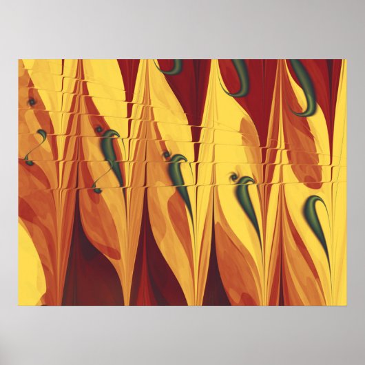 Poster Flammes fractales (Devant)