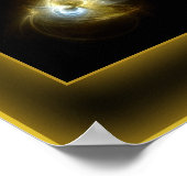 Poster Flammes Fractales Comp. -beige (Coin)