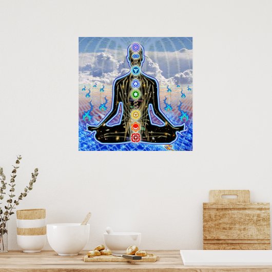 Poster Flammes fractales Padma Sky (Cuisine)