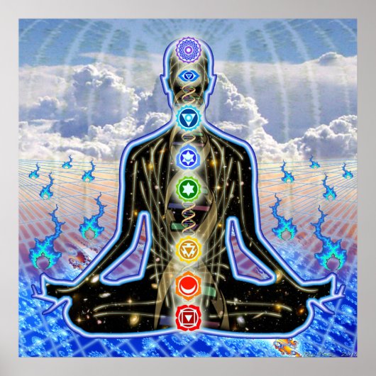 Poster Flammes fractales Padma Sky (Devant)