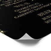 Poster Flammes Noir & Or avec Barres - Menu Bar (Coin)