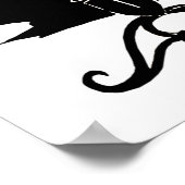 Poster Flammes rouges cheminée silhouette art (Coin)