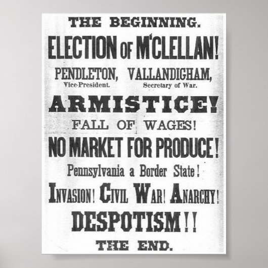 Poster Flanc 1864 d'élection (Devant)