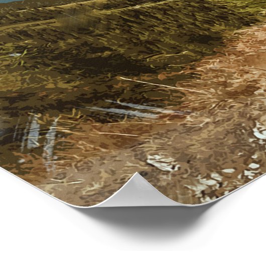 Poster Flâner en descente sur un VTT (Coin)