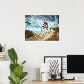 Poster Flâner en descente sur un VTT (Bureau à domicile)
